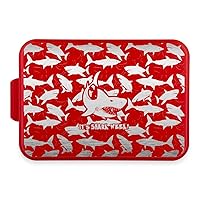 Personalized Sharks Aluminum Baking Pan with Red Lid