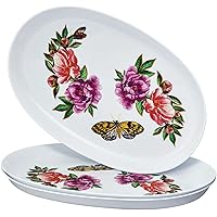 SILVER SPOONS Butterfly Garden Serving Trays (3 PC) Disposable Platters for Party 12