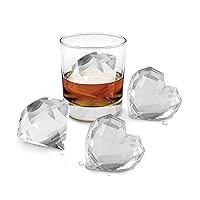 Tovolo Celebration Ice Molds (Set of 4) - Heart (2) & Diamond (2)/Slow-Melting, Leak-Free, Reusable, & BPA-Free/Great for Whiskey, Cocktails, Coffee, Soda, Fun Drinks, and Gifts