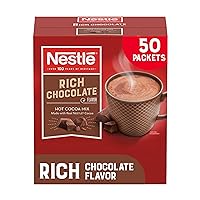 Nestle Hot Cocoa Chocolate Packets, Hot Cocoa Mix, Rich Chocolate Flavor, Made with Real Cocoa, 50 Count (0.71 Oz each), 35.5 Oz Nestle Hot Cocoa Chocolate Packets, Hot Cocoa Mix, Rich Chocolate Flavor, Made with Real Cocoa, 50 Count (0.71 Oz each), 35.5 Oz