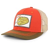 Trendy Apparel Shop Square Corn Cob Embroidered Trucker Baseball Cap