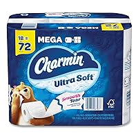 Charmin 99862 Ultra Soft Mega 2-Ply Standard Toilet Paper White