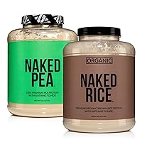 Vegan Protein Bundle: 5LB Unflavored Naked Pea and 5LB Organic Naked Rice