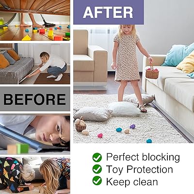 8-Pack Toy Blocker, Gap Bumper for Under Furniture, Stop Things Going Under  Sofa