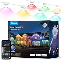 Govee Permanent Outdoor Lights Pro, 200ft with 120 RGBIC LED Lights for Daily and Accent Lighting, 75 Scene Modes for Mother's Day, IP67 Waterproof, Works with Alexa, Google Assistant, Matter, White