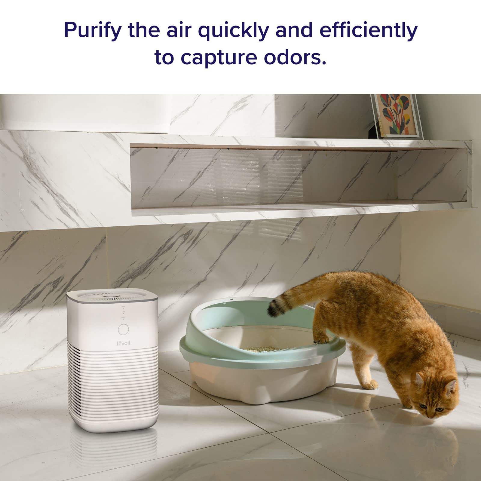 Levoit Air Purifier for Home Bedroom, HEPA Fresheners Filter Small Room Cleaner with Fragrance Sponge for Smoke, Allergies, Pet Dander, Odor, Dust