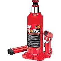 BIG RED T91003B Torin Hydraulic Welded Bottle Jack, 10 Ton (20,000 lb) Capacity, Red