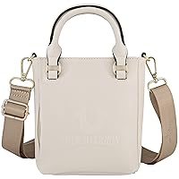 True Religion Women's Tote Bag Purse, Travel Shoulder Handbag with Adjustable Crossbody Strap, Off-White