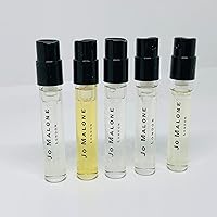 Jo Malone Set 5 London Fragrance Sample VIALS Different Scent 0.05oz/ 1.5ml each