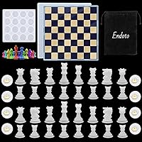Chess Set Resin Mold for Making 13 Detachable Puzzle Chess Board丨3D Chess  Crystal Epoxy Casting Silicone Molds, DIY Art Crafts Making Family Party