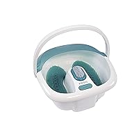 Homedics Bubble Elite Foot Spa Massager with Heat Boost, 2-in-1 Removable Pedicure Center, Toe-Touch Control, Easy Tote Handle with Splash Guard