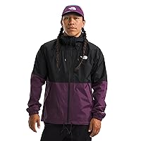 THE NORTH FACE Men's Waterproof Antora Rain Hoodie Jacket (Standard and Big Size), TNF Black/Black Currant Purple, Large