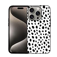 Compatible for iPhone 15 Pro Max Case,Polka Dots Phone Case,Soft Liquid Silicone Rubber Shockproof Drop Protection Phone Cover for Men Women,6.7 Inch