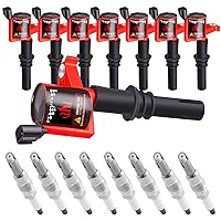B4B BANG 4 BUCK Set of 8 Ignition Coil Pack DG511 & Spark Plugs SP546 SP515 Compatible with 5.4L Ford Expedition F150 F250 F350 Super Duty Lincoln Navigator Mark LT (Straight Boot)