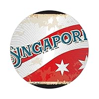 Singapore Flag Sticker Graphic 50 Pieces National Day Vinyl Stickers National Pride Durable Sticker Vinyl Stickers for Laptop Notebooks Bicycle Skateboards Luggage 3inch