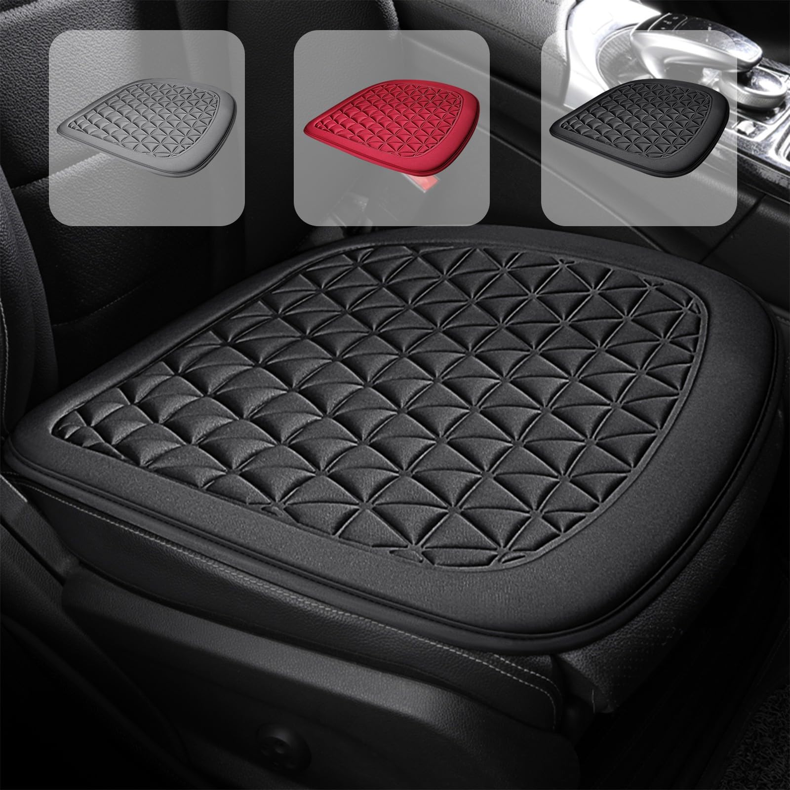 Comfy & Soft Car Seat, Four Seasons Car Seat Cushion Ventilation Car Seat Cushion Summer Comfort Cool Cushion Used in Various Scenarios (Black)