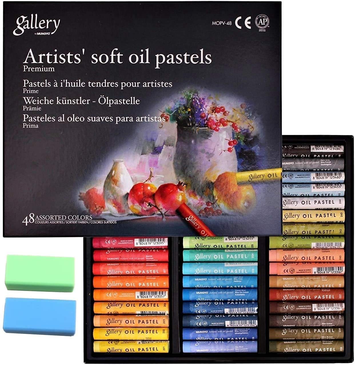Mua [Mungyo Gallery] Non Toxic Soft Oil Pastels Set of 48 Assorted Colors,  Bundle with Rubber Pastel Erasers for Artist and Professional trên Amazon  Mỹ chính hãng 2023 | Fado