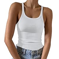 SNKSDGM Women Crochet Tank Tops Deep V Neck Dressy Casual Loose Cami Sleeveless Camisoles Blouses Summer Basic Vests T Shirt