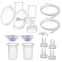 Pump Parts Compatible with Ameda Purely Yours Pumps; Incl. Silicone Membrane, Duckbill, Tubing, Flange; Replaces Ameda Spare Parts Kit (Flange 22 mm)