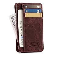 Genuine Leather Wallet Cardholder Bank Cards, Money, Driver's License - Unisex
