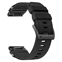 Abanen Rugged Nylon Watch Bands for Garmin Fenix 7X / Fenix 6X / Fenix 5X/Enduro 2, Quick Fit 26mm Adjustable Woven Nylon Sports Wrist Strap with Stainless Steel Clasp for Tactix 7 Pro, epix Pro 51mm