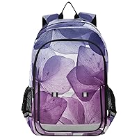 ALAZA Purple Flower Petal Casual Daypacks Bookbag Bag