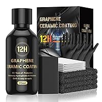 Foretoo 10H Ceramic Graphene Coating,Upgraded Graphene UV Technology High Gloss Anti-scartch Easy to Use,Stronger Than Car Wax,Use for All Car,Boat