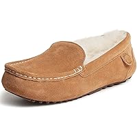 womens Fireside Mel Genuine Shearling Indoor/Outdoor Moccasin Slipper With Wide Widths