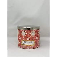 Island Papaya 3 Wick Candle 14.5 oz/ 411 g (Made with Natural Essential Oils)