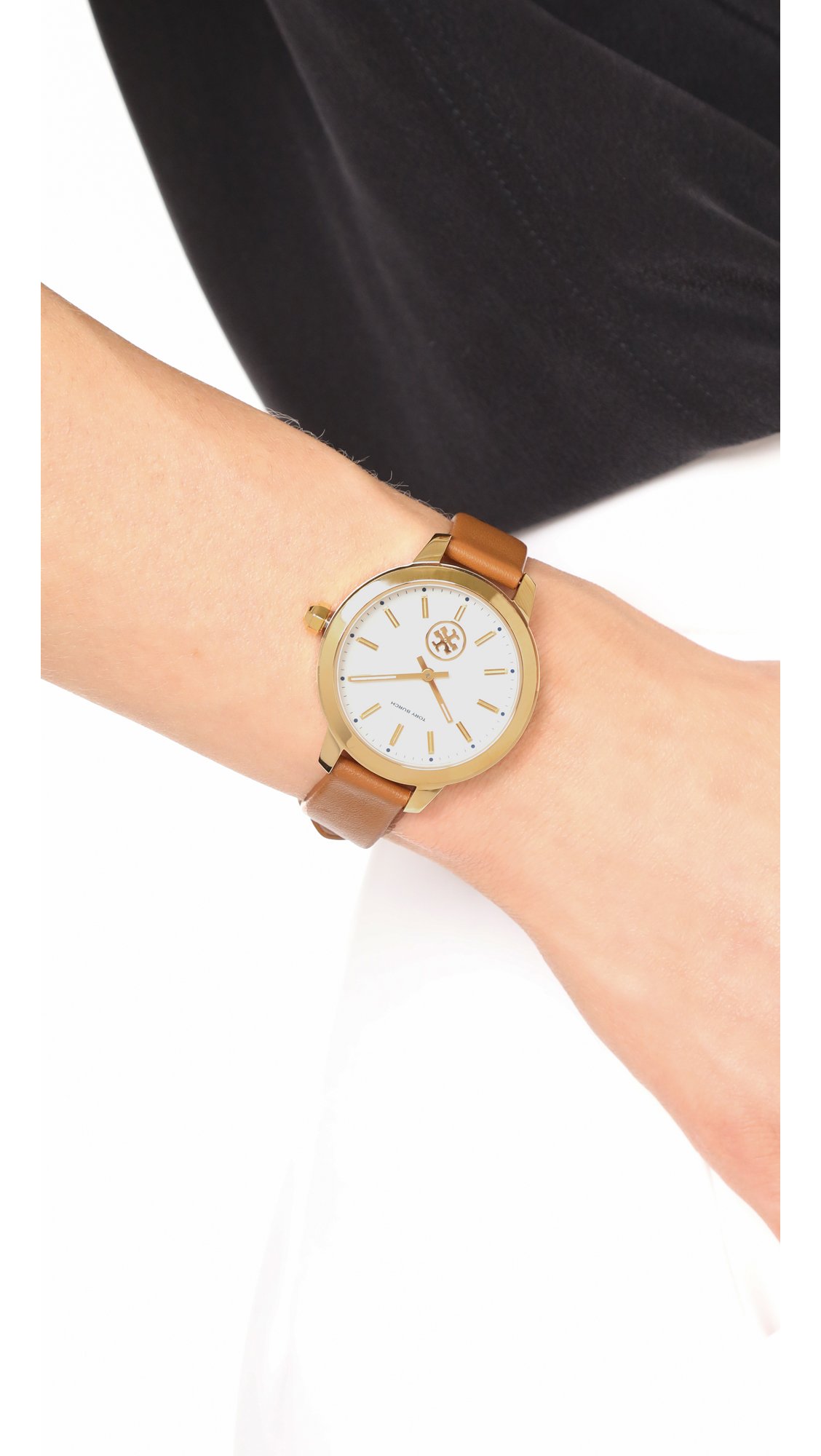 Mua Tory Burch Women's The Collins Leather Watch, Gold/Ivory/Luggage, One  Size trên Amazon Mỹ chính hãng 2023 | Giaonhan247