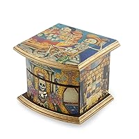NOVICA Decoupage, Multicolor, Celebrating Day of The Dead' Jewelry Box