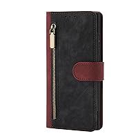 ONNAT- Flip Case for iPhone 15 Pro Max/15 Pro/15 Plus/15 Magnetic Closure Leather Cover with Card Holder Wrist Strap Wallet Phone Case (Red,15 Pro Max)