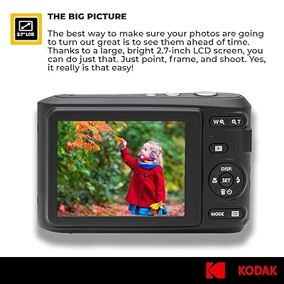 Kodak PIXPRO FZ45 Digital Camera (White) + Black Point & Shoot Camera Case  + Transcend 64GB SD Memory Card + Tri-fold Memory Card Wallet + Hi-Speed SD