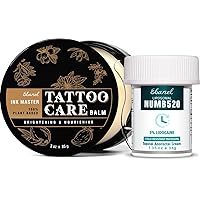 Bundle of 5% Lidocaine Numbing Cream and Tattoo Aftercare Healing Balm