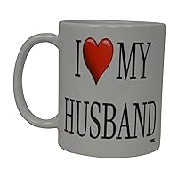 Rogue River Tactical Anniversary Coffee Mug I Love My Husband Heart Wife Married Couple Novelty Cup Gift Newlywed