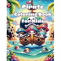 Pirate Coloring Book for Kids: Kawaii pirates for kids 3-6 (Italian Edition)