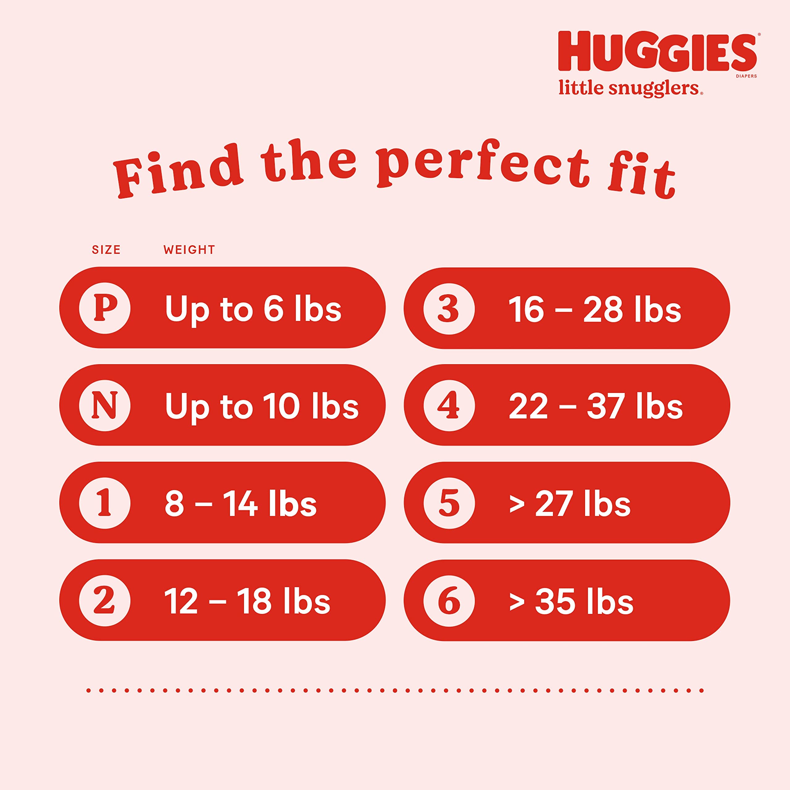 Huggies Little Snugglers Baby Diapers, Size Newborn (up to 10 lbs), 76 Ct, Newborn Diapers