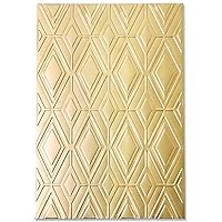 Sizzix Multi-Level Textured Impressions Embossing Folder Rhombus Line Pattern by Olivia Rose, 665740, Multicolor
