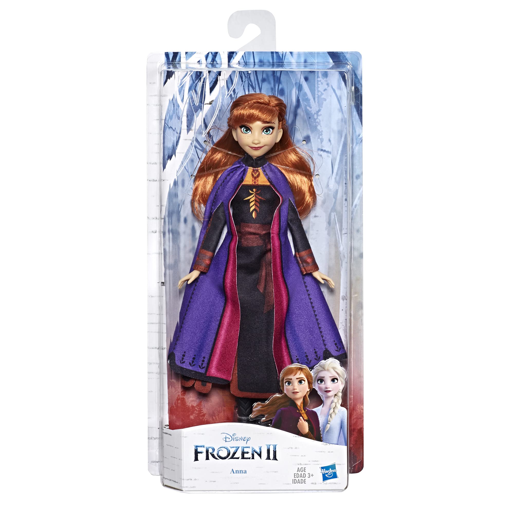 Disney Frozen Anna Fashion Doll with Long Red Hair & Outfit Inspired by Frozen 2 - Toy for Kids 3 Years Old & Up, Brown/A