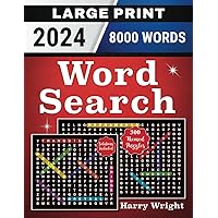 Large Print 8000 Words Word Search 300 Themed Puzzles: Large Print Word Search Puzzles for Adults (2 Kinds of Puzzles) Word Search Books for Adults 6 ... Training Cognitive Stimulation Paperback