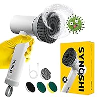 Electric Spin Scrubber, Power Cleaning Brush with 3 Heads, Cordless Waterproof Shower Scrubber with Dual Speed, Perfect for Cleaning Bathroom, Tile, Cars, Floor. Electric Scrub Brush for tub