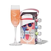 Cocktails, Champagne Shimmer Gift Set, Add Shimmer to Champagne, Prosecco or Carbonated Beverages with Raspberry, Blueberry, Lime, and Blackcurrant Cocktail Drink Shimmers, Set of 4