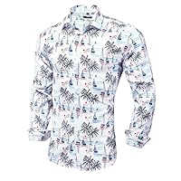 Black Gold Print Floral Paisley Mens Silk Shirt Long Sleeve Casual Shirts for Men Jacquard Male Business Party Wedding