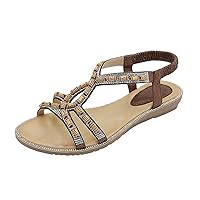 Cute Slippers Size 12 Brown Sandals Women With Gold Raffia Platform Sandals