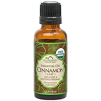 US Organic 100% Pure Cinnamon Leaf Essential Oil - USDA Certified Organic, Steam Distilled - W/Euro Dropper (More Size Variations Available) (30 ml / 1 fl oz)