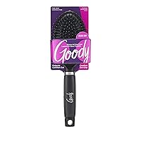 Goody Oval Hair Brush with Gelous Grip - For All Hair Types - Ion Infused Bristles for Frizz-Free and Glossy Styling - Pain-Free Hair Accessories for Women, Men, Boys, and Girls
