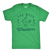 Mens The Weed Whackers State Champs T Shirt Funny 420 Weed Baseball Team Tee for Guys