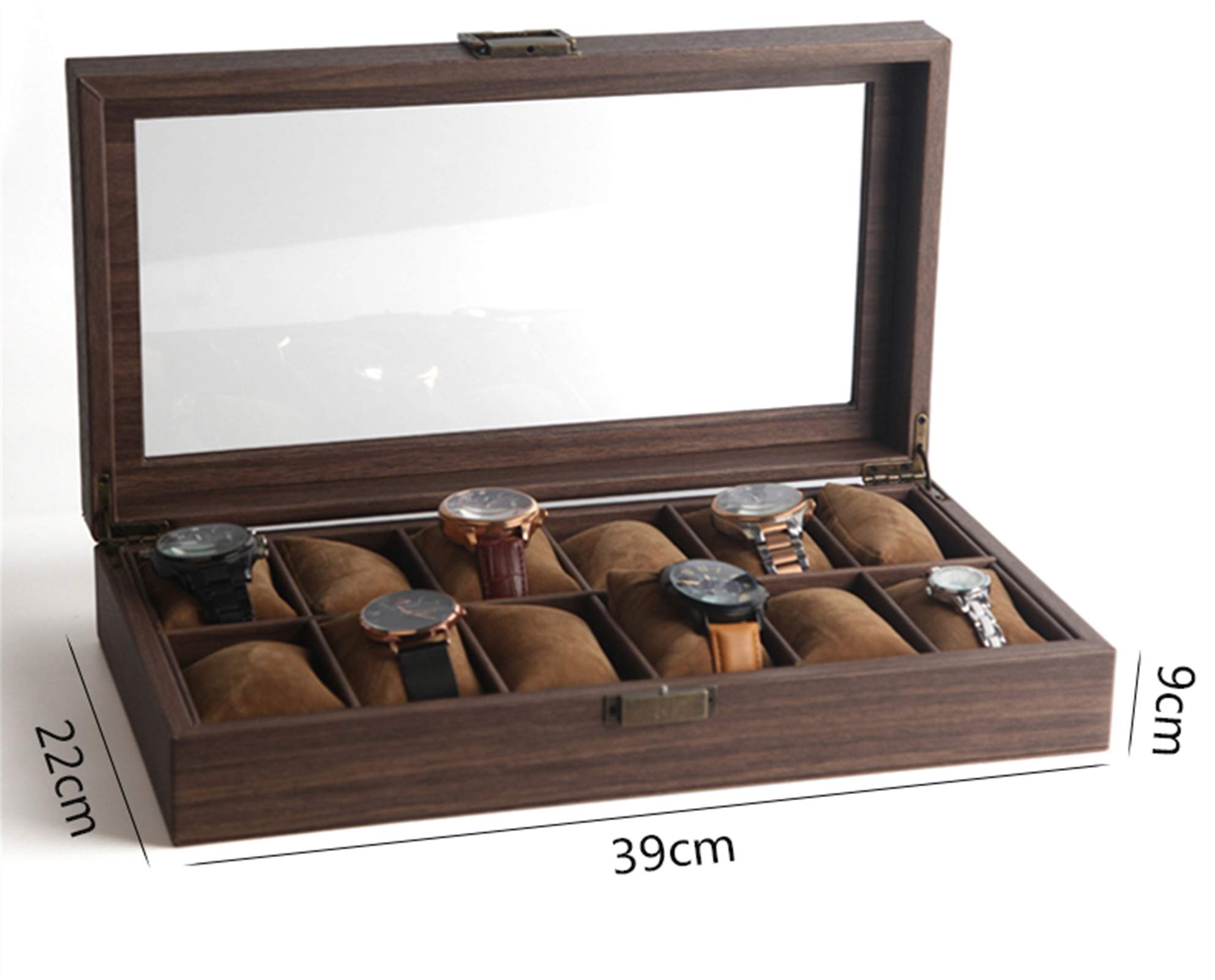 Icegrey Watch Box Wooden Watch Display Holder Case Storage Case Valentines Day Gifts Birthday Gifts for Men and Women Style 2