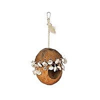 Prevue Hendryx 62802 Naturals Coco Hideaway with Shells Bird Toy, 8