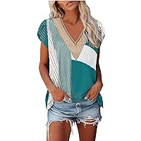 Women's Cap Sleeve Summer Tops Casual 2024 Outfits Tank Top Vintage Graphic Round Neck Loose Shirts